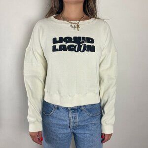 Liquid Lagoon Cream Waffle Knit Thermal Shirt